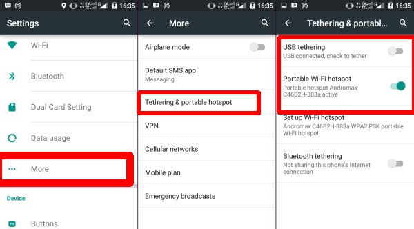 Cara menjadikan Android sebagai modem dengan WIFI Hostpot