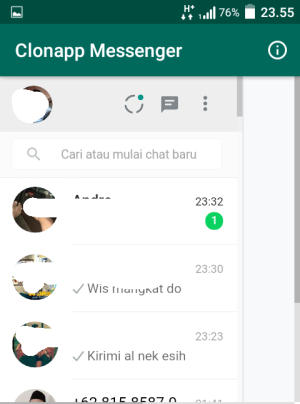 Sukses Terhubung dengan Clonapp Messenger
