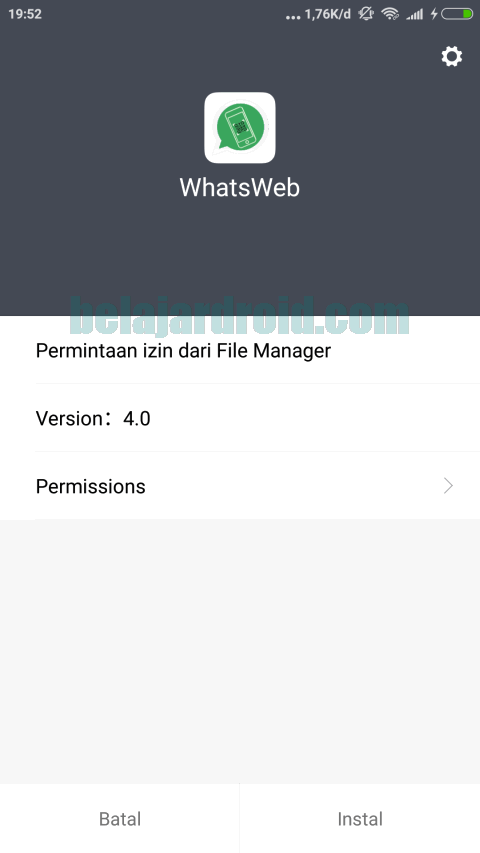 instal whatsweb for scan