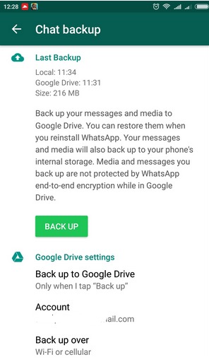 Backup Whatsapp Di Google Drive
