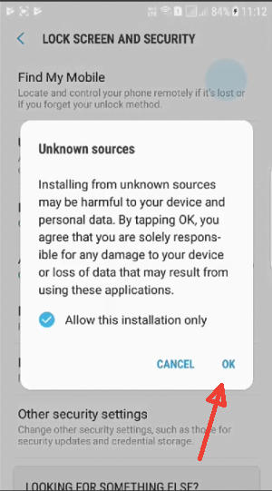 aktifkan unknown source Samsung Galaxy J4