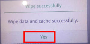 Wipe Data Sukses