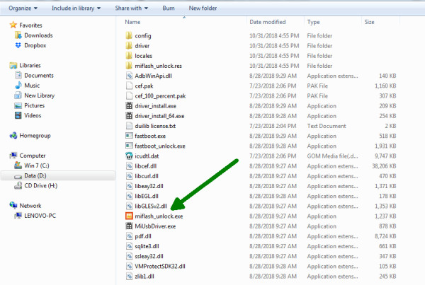 Extract File UBL Xiaomi Di PC