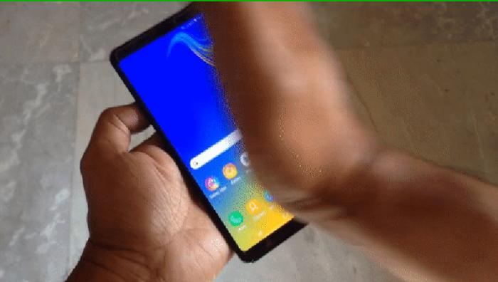 Cara Screenshot Palm Swipe Samsung A8