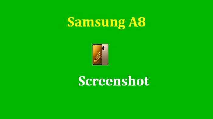 Cara Screenshot Samsung A8