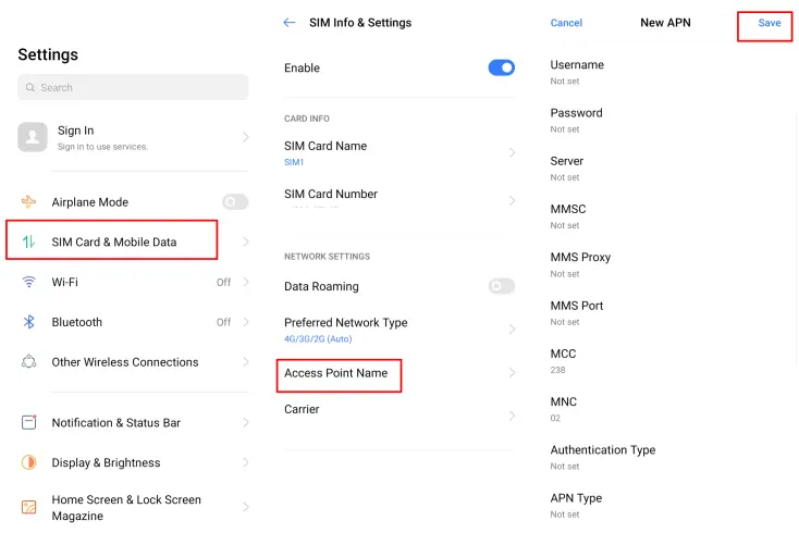 Cara Setting APN Realme 6